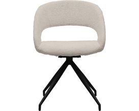 Trendhopper Stuhl "Yuna", drehbar, dunkelweiß