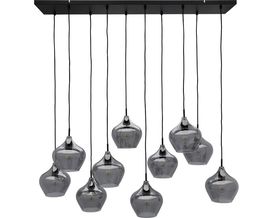 Trendhopper Pendelleuchte "Rolf", Bronze/Rauchglas