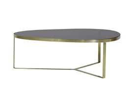 Beistelltisch "Talamanca", Glasschwarz, bronze matt