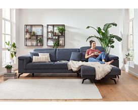 Wandregal "Ascheberg" Esche schwarz/Metall schwarz