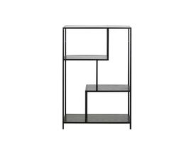 Regal "Ascheberg" Esche schwarz/Metall schwarz