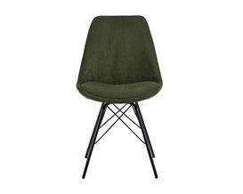 Esszimmerstuhl "Albufera" Wind olivgrün/Metallbeine schwarz