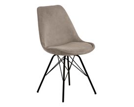 Esszimmerstuhl "Albufera" Wind beige/Metallbeine schwarz