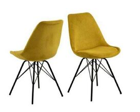 Esszimmerstuhl "Albufera" Wind Gelb/Metallbeine schwarz