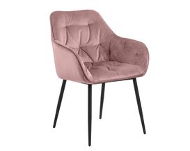 Armlehnstuhl "Achtrup" Samt rosa