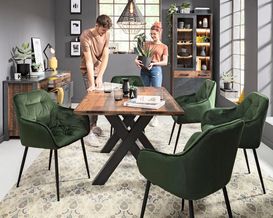 Armlehnstuhl "Achtrup" Samt grün