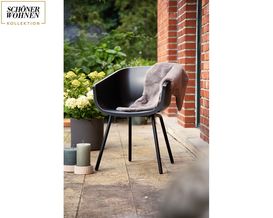 SCHÖNER WOHNEN Schalenstuhl "Texel", ergonomisch, schwarz