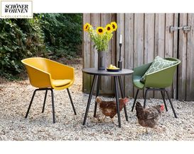 SCHÖNER WOHNEN Bistrotisch "Texel" mit Glas-Keramik-Tischplatte