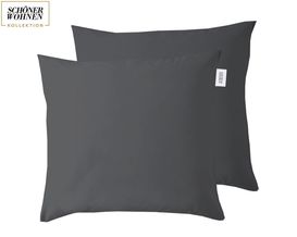 SCHÖNER WOHNEN Kissen "Fiona" dunkelgrau