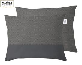 SCHÖNER WOHNEN Wendekissen "Jola" dunkelgrau, outdoor, wetterfest