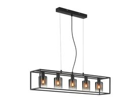 Pendelleuchte "Iska" mit rauchfarbenem Glas