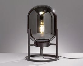 Tischleuchte "Regi" Glas/Metall