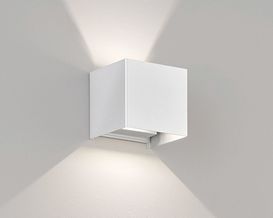 LED-Wandleuchte "Wall" Metall silberfarben, in- und outdoorgeeignet