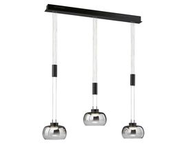 LED-Pendelleuchte "Arosa", 3-flammig, Rauchglas, stufenlos dimmbar