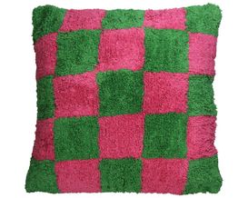 Trendhopper Kissen "Blocks Multi", Grün/Pink