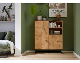 Roomio Highboard No. 2002, Eiche,  Patchwork-Design