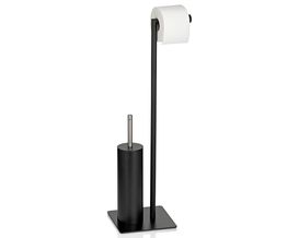 Toilettengarnitur schwarz, ca. 71 cm hoch