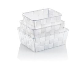 3-teiliges Korbset "Alvaro", weiß