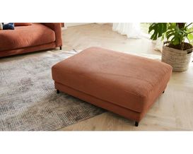 Roomio Hockerbank No. 4103, rostfarbener Cordbezug