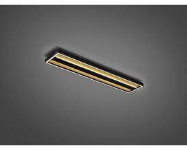 LED-Deckenleuchte "Heloise", Metall/Spaltholz