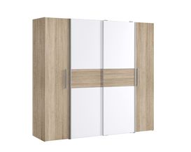 Schwebetürenschrank "Flora" Sonoma Eiche/weiß