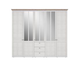 Kleiderschrank "Fernanda" mit drei Spiegeltüren