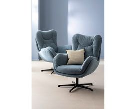 Schöner Wohnen Drehsessel "Kiko", blau
