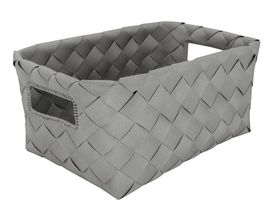 Korb "Aspera" aus Kunststoff, grau