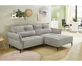 Wohnlandschaft, leger "Jil", Feincord mittelgrau