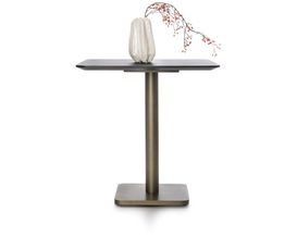 Coco Maison Bistrotisch "Brest" Marble light grey, Gold