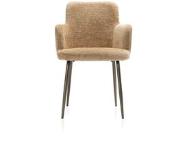 Coco Maison Armlehnstuhl "Olle", Gelb/Champagnerfarbig