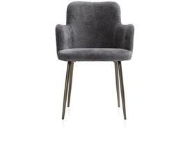 Coco Maison Armlehnstuhl "Olle", Anthrazit/Champagnerfarbig