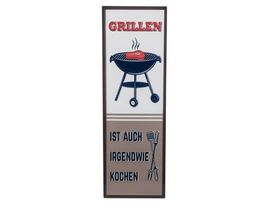 Schild "Grillen", ca. 19x58 cm, aus Metall