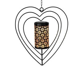 Hänger Herz aus Metall, solarbetrieben