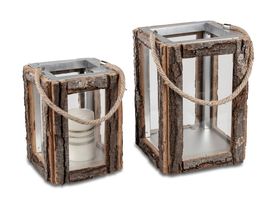 Laterne aus Lindenholz, ca. 18x24 cm