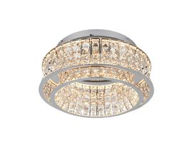 LED-Deckenleuchte "Zevion" mit transparentem Kristallglas