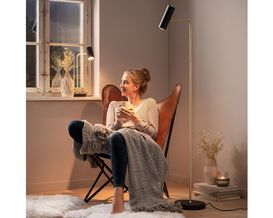 Tischleuchte "Marley" schwarz/gold