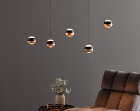 Pendelleuchte "Orbit", Up- and Down-Beleuchtung, ca. 100x150 cm