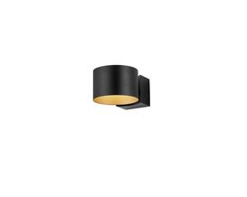 Musterring LED-Wandleuchte "Loop", Metall schwarz/gold