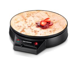 Crepes-Maker inkl. Teigspatel und Crepeswender aus Holz