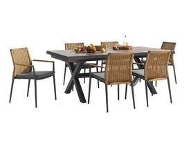 Stapelsessel "Roma" mit Teak-Armauflage