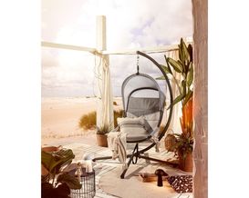 Hängesessel "Lagoma", grau, inkl. Kissen