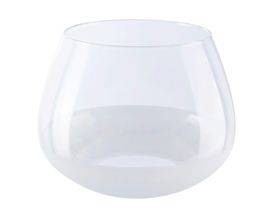 Glasvase "Bromelo", part-satiniert, ca. 23 cm