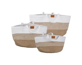 Tasche "Lepuro" aus Jute und Baumwolle, ca. 30x30x20 cm