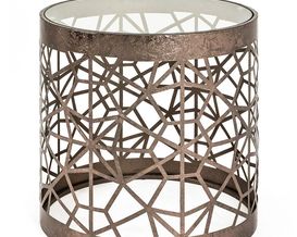 Beistelltisch "Hamm", bronzefarbig, ca. 50x50 cm