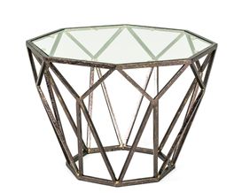 Beistelltisch "Hamm", bronzefarbig, ca. 55x38 cm