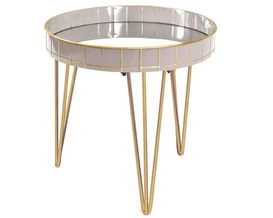 Beistelltisch "Houston" rund, bronze/grau