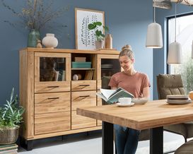 Highboard "El Paso" Eiche Massiv geölt