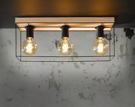 Deckenleuchte "Moroni" Eckig, Eiche