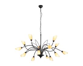 Pendelleuchte "Gloriosa", Metall schwarz